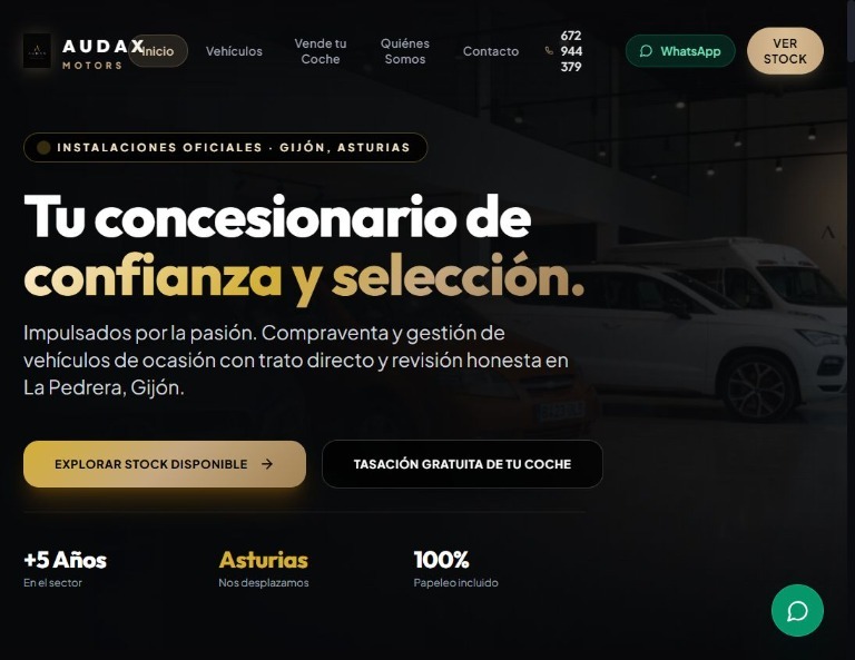 Vista de un proyecto web desarrollado por Nortcode